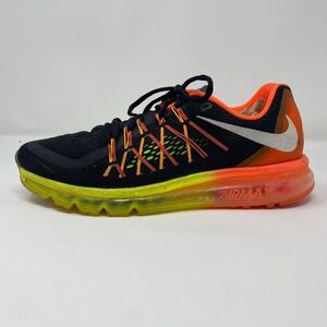 Nike Air Max 2015 Mens Running Shoes Black Orange Volt 698902-004 Size 10.5
